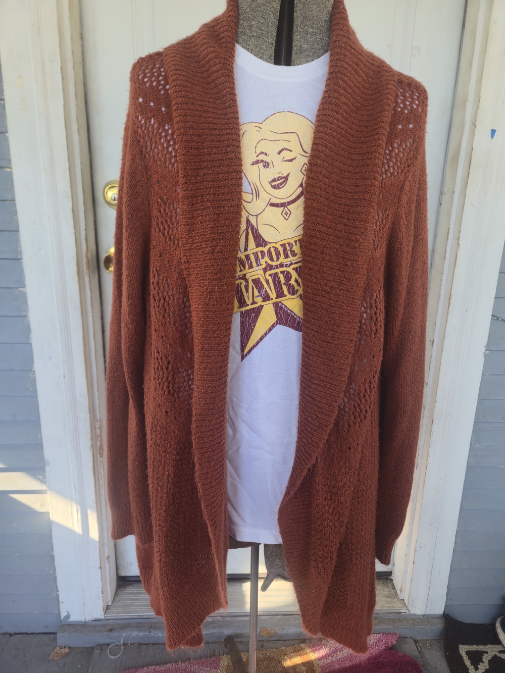 torrid Rust Open-Front Knit Cardigan